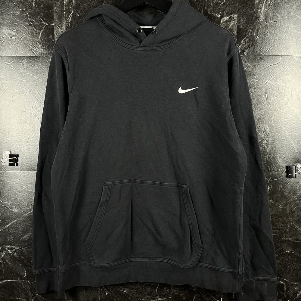 Nike Men's Black Fleece Hoodie Fits Medium -Flaws